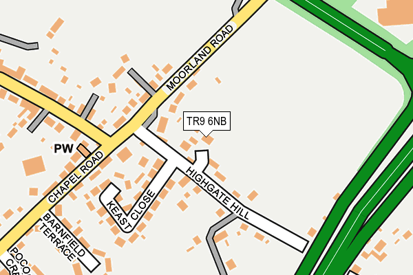 TR9 6NB map - OS OpenMap – Local (Ordnance Survey)