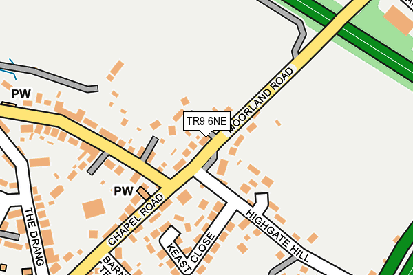 TR9 6NE map - OS OpenMap – Local (Ordnance Survey)