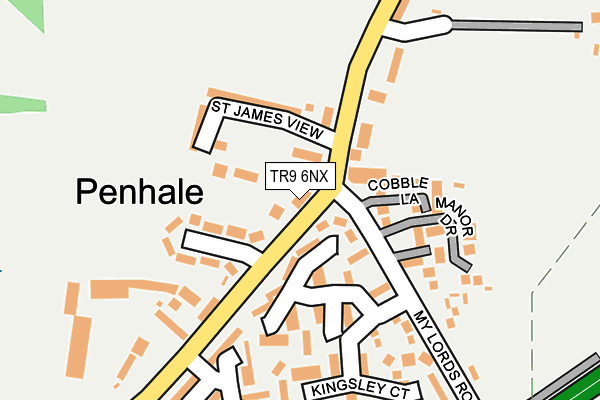 TR9 6NX map - OS OpenMap – Local (Ordnance Survey)