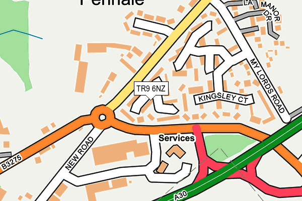 TR9 6NZ map - OS OpenMap – Local (Ordnance Survey)
