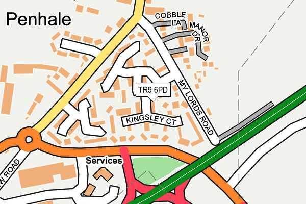 TR9 6PD map - OS OpenMap – Local (Ordnance Survey)