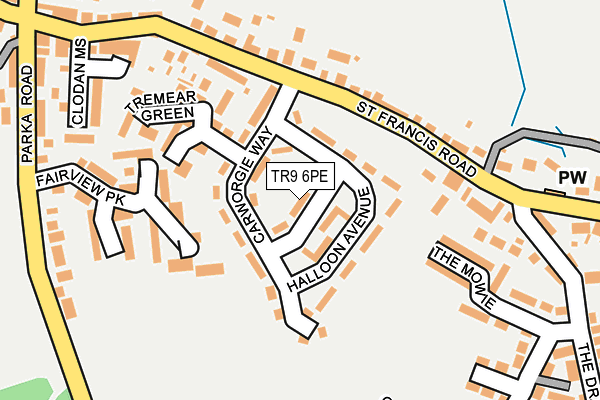 TR9 6PE map - OS OpenMap – Local (Ordnance Survey)