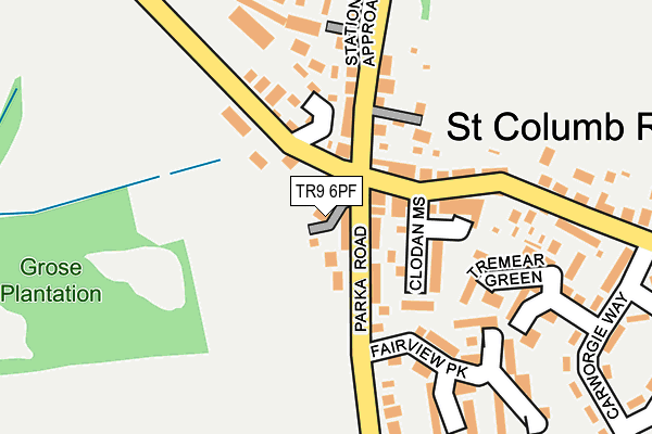 TR9 6PF map - OS OpenMap – Local (Ordnance Survey)
