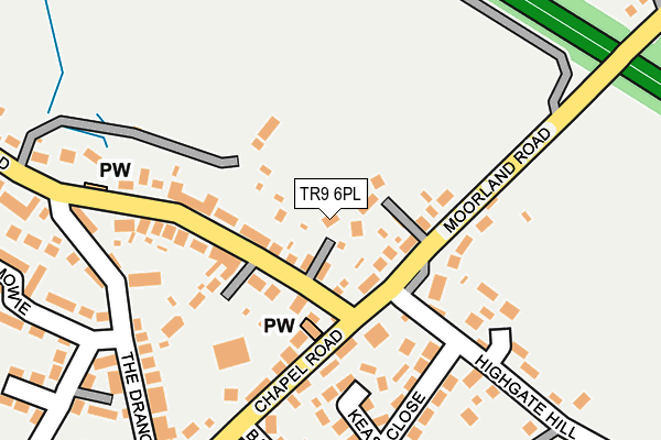 TR9 6PL map - OS OpenMap – Local (Ordnance Survey)