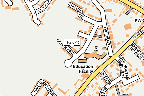 TR9 6PR map - OS OpenMap – Local (Ordnance Survey)