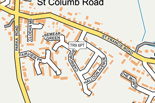 TR9 6PT map - OS OpenMap – Local (Ordnance Survey)