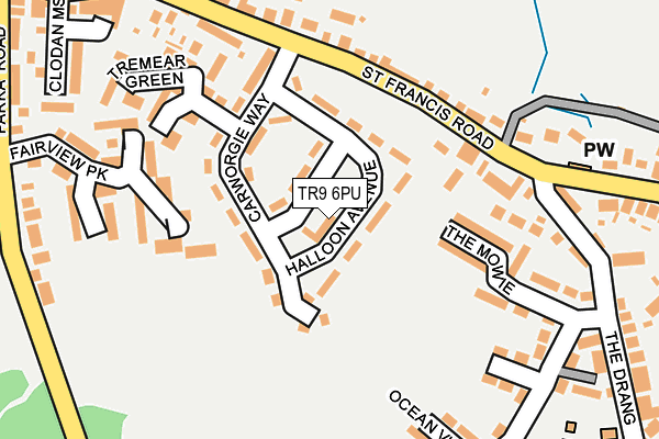 TR9 6PU map - OS OpenMap – Local (Ordnance Survey)