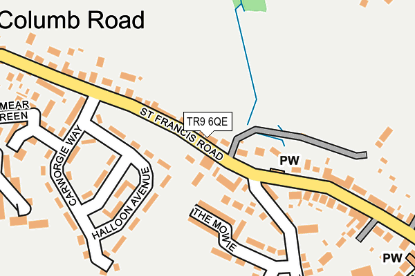 TR9 6QE map - OS OpenMap – Local (Ordnance Survey)