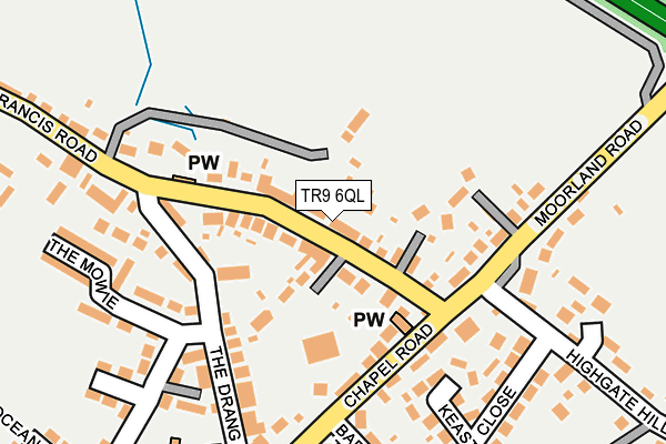 TR9 6QL map - OS OpenMap – Local (Ordnance Survey)