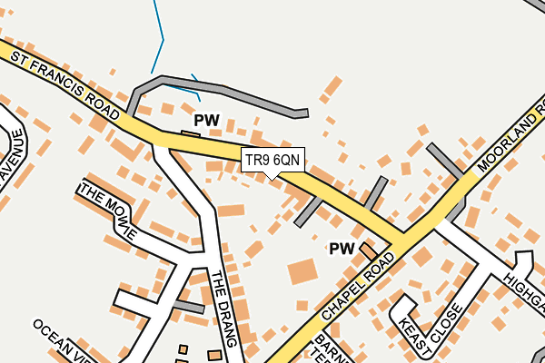 TR9 6QN map - OS OpenMap – Local (Ordnance Survey)