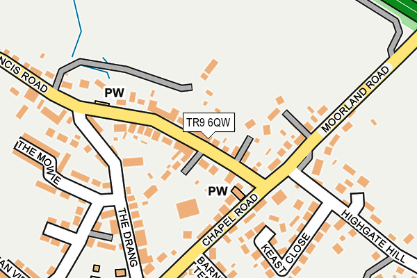 TR9 6QW map - OS OpenMap – Local (Ordnance Survey)