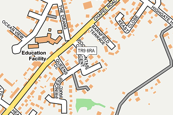 TR9 6RA map - OS OpenMap – Local (Ordnance Survey)
