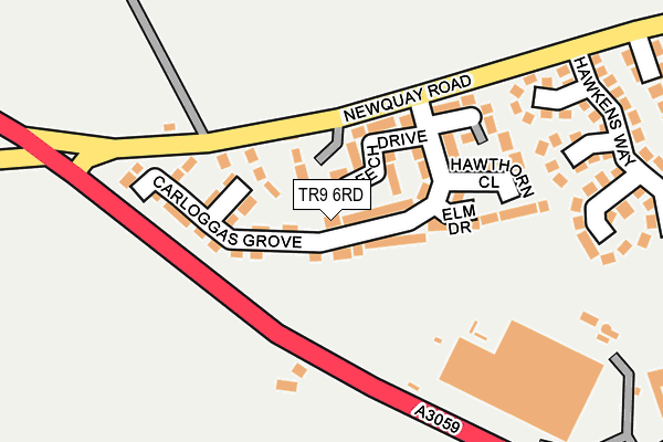 TR9 6RD map - OS OpenMap – Local (Ordnance Survey)
