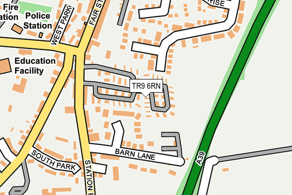 TR9 6RN map - OS OpenMap – Local (Ordnance Survey)