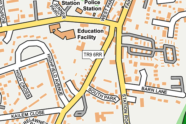 TR9 6RR map - OS OpenMap – Local (Ordnance Survey)