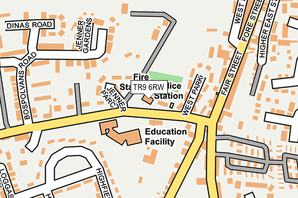 TR9 6RW map - OS OpenMap – Local (Ordnance Survey)