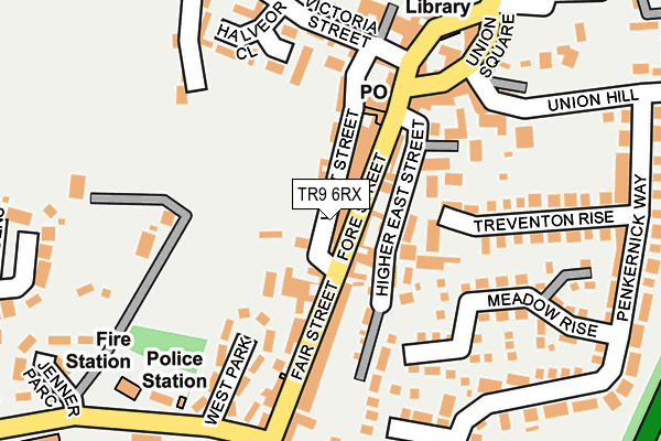 TR9 6RX map - OS OpenMap – Local (Ordnance Survey)