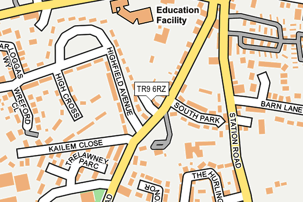 TR9 6RZ map - OS OpenMap – Local (Ordnance Survey)