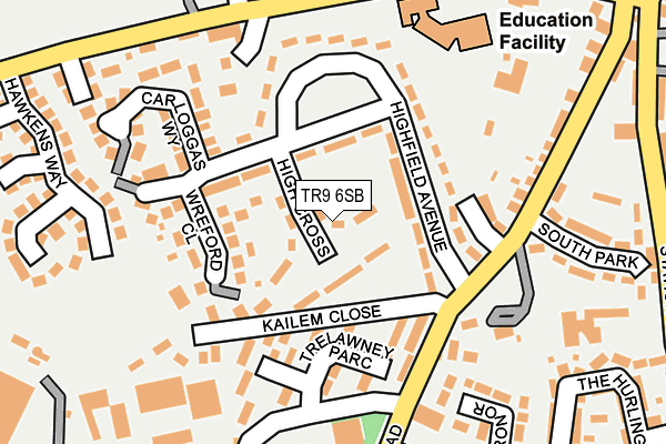 TR9 6SB map - OS OpenMap – Local (Ordnance Survey)