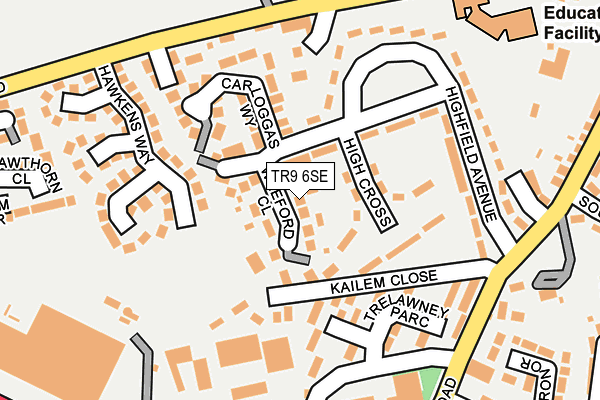 TR9 6SE map - OS OpenMap – Local (Ordnance Survey)