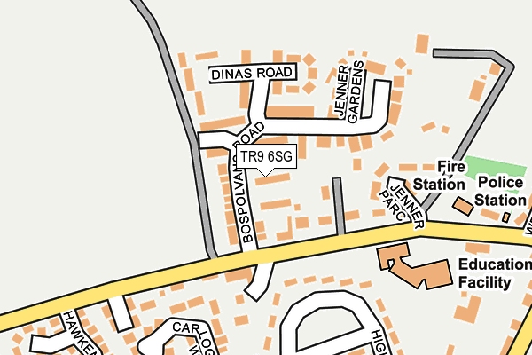 TR9 6SG map - OS OpenMap – Local (Ordnance Survey)
