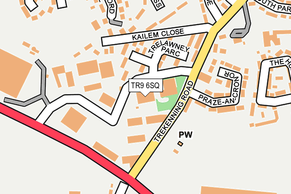 TR9 6SQ map - OS OpenMap – Local (Ordnance Survey)