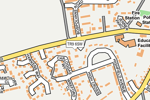 TR9 6SW map - OS OpenMap – Local (Ordnance Survey)