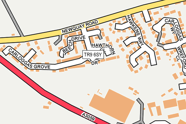 TR9 6SY map - OS OpenMap – Local (Ordnance Survey)