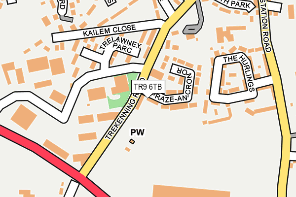 TR9 6TB map - OS OpenMap – Local (Ordnance Survey)