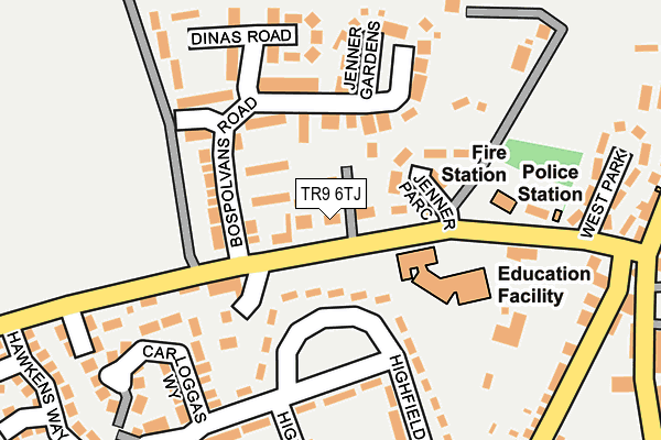 TR9 6TJ map - OS OpenMap – Local (Ordnance Survey)