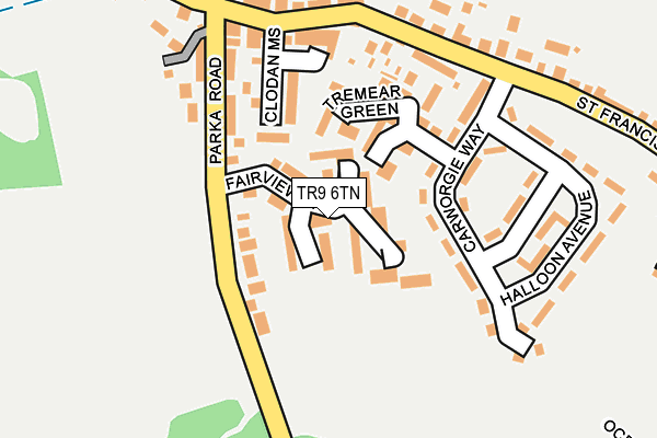 TR9 6TN map - OS OpenMap – Local (Ordnance Survey)