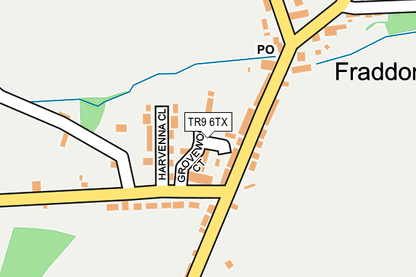 TR9 6TX map - OS OpenMap – Local (Ordnance Survey)