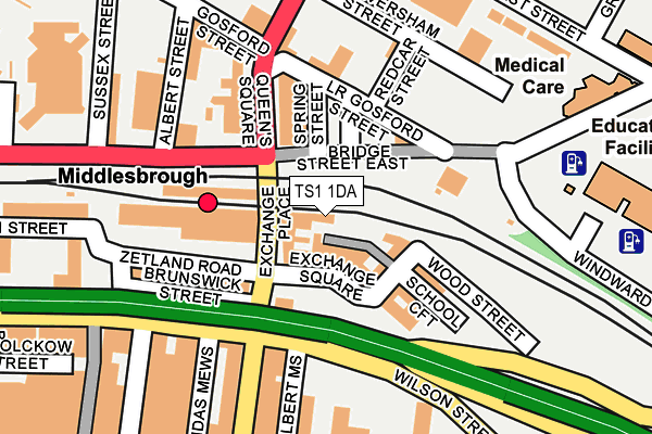 TS1 1DA map - OS OpenMap – Local (Ordnance Survey)