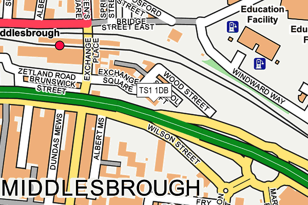 TS1 1DB map - OS OpenMap – Local (Ordnance Survey)