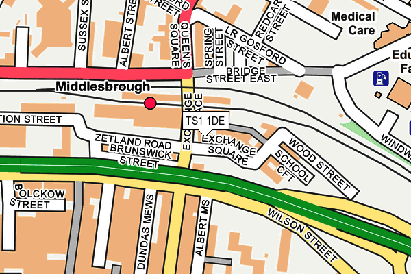 TS1 1DE map - OS OpenMap – Local (Ordnance Survey)