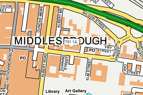 TS1 1JL map - OS OpenMap – Local (Ordnance Survey)