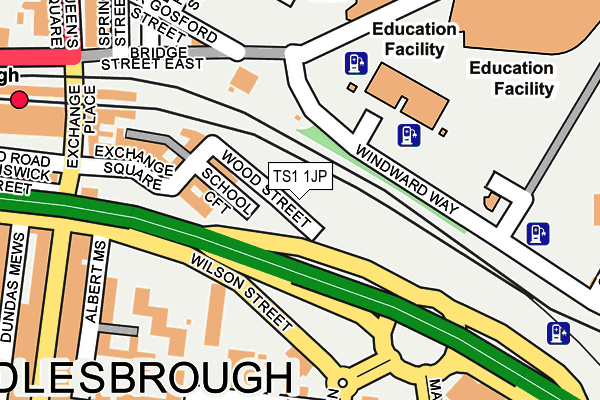 TS1 1JP map - OS OpenMap – Local (Ordnance Survey)