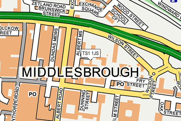 TS1 1JS map - OS OpenMap – Local (Ordnance Survey)