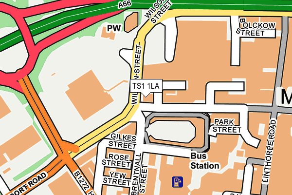TS1 1LA map - OS OpenMap – Local (Ordnance Survey)