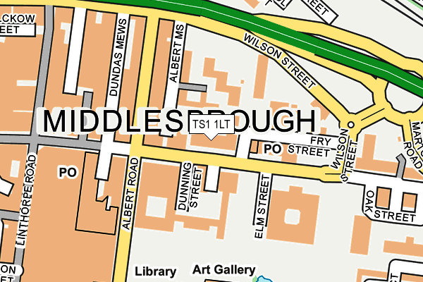 TS1 1LT map - OS OpenMap – Local (Ordnance Survey)