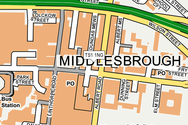 TS1 1NG map - OS OpenMap – Local (Ordnance Survey)