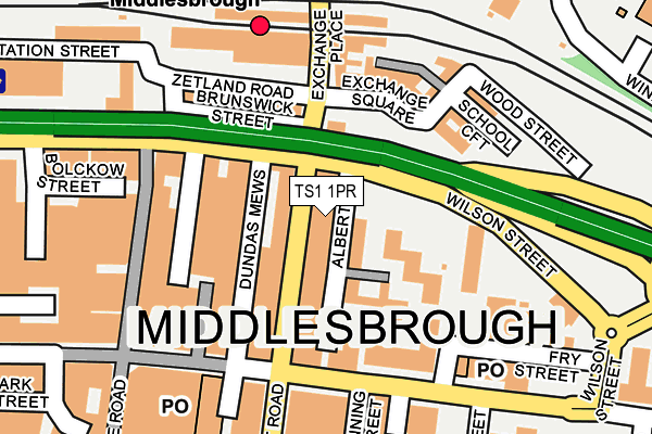 TS1 1PR map - OS OpenMap – Local (Ordnance Survey)