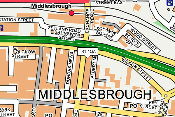 TS1 1QA map - OS OpenMap – Local (Ordnance Survey)