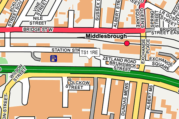 TS1 1RE map - OS OpenMap – Local (Ordnance Survey)