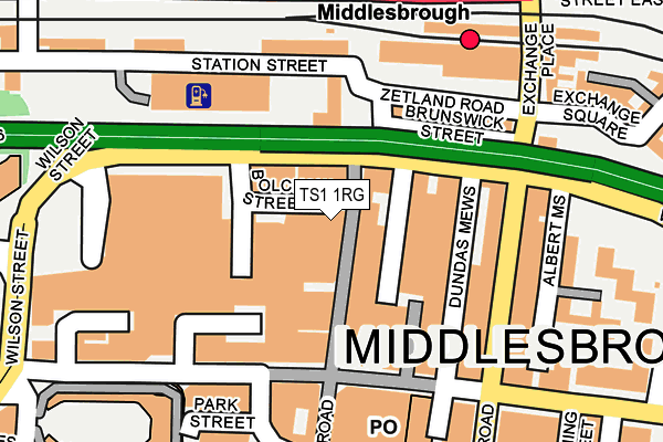 TS1 1RG map - OS OpenMap – Local (Ordnance Survey)