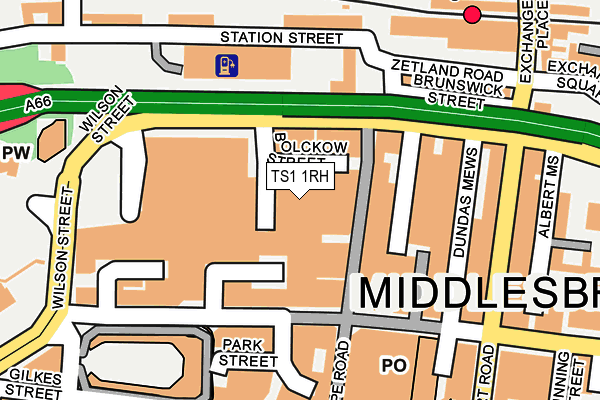 TS1 1RH map - OS OpenMap – Local (Ordnance Survey)