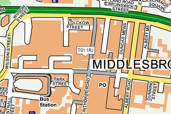 TS1 1RJ map - OS OpenMap – Local (Ordnance Survey)