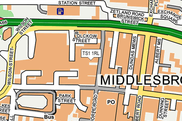 TS1 1RL map - OS OpenMap – Local (Ordnance Survey)