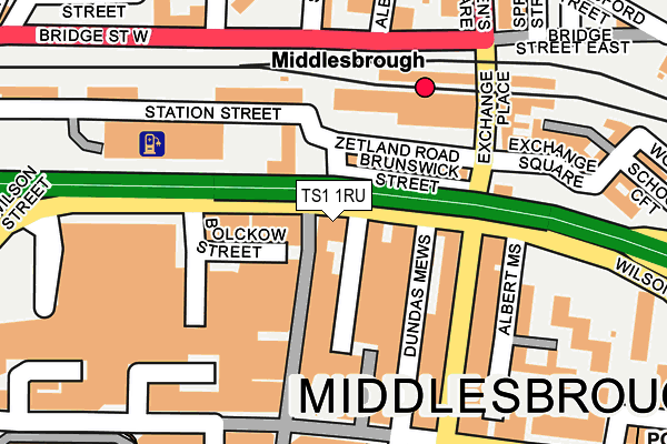 TS1 1RU map - OS OpenMap – Local (Ordnance Survey)