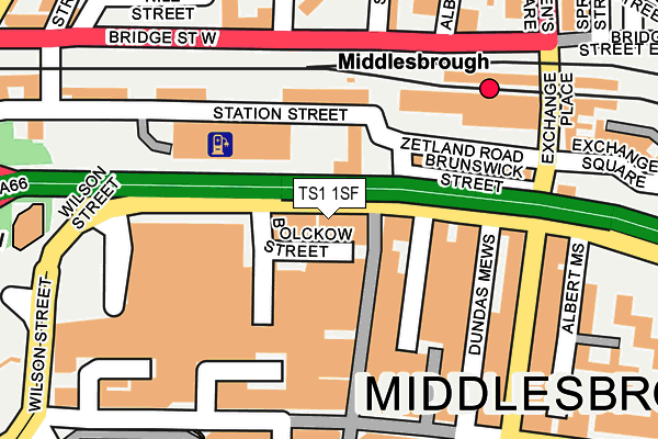 TS1 1SF map - OS OpenMap – Local (Ordnance Survey)